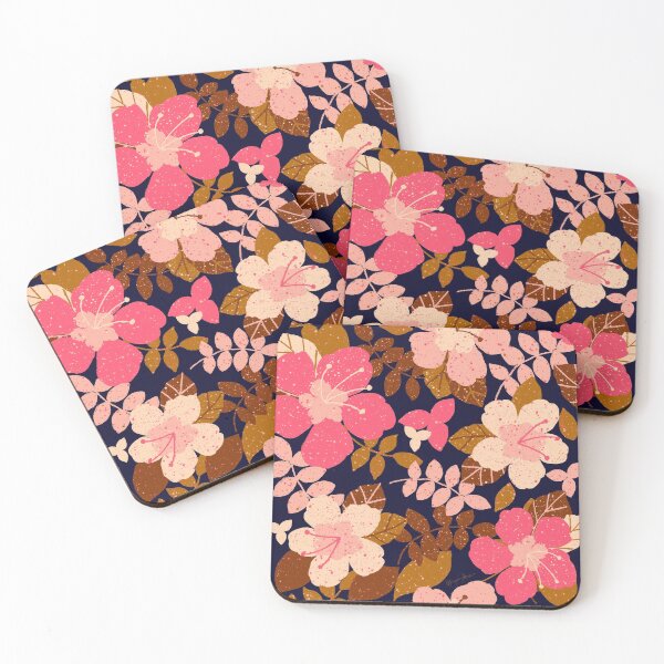 Item preview, Hibiscus in Autumn- Navy designed and sold by MeganSteer.