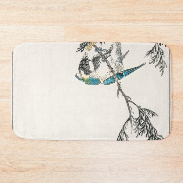 Item preview, japanese great tit and japanese cypress illustration 42476319445 designed and sold by Bird-Lore.
