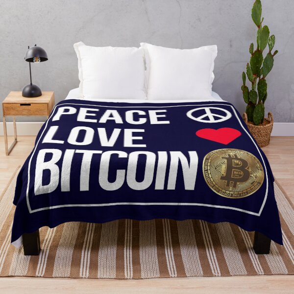 Item preview, Peace Love Bitcoin designed and sold by CatArtStore.