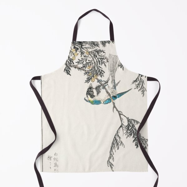 Item preview, japanese great tit and japanese cypress illustration 42476319445 designed and sold by Bird-Lore.