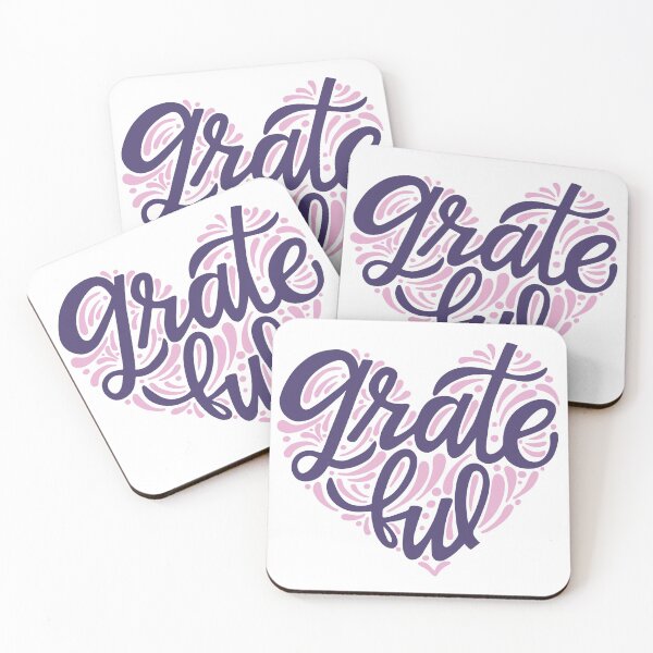 Item preview, Heart Shaped Grateful Hand Lettering designed and sold by Jennifer Creations.