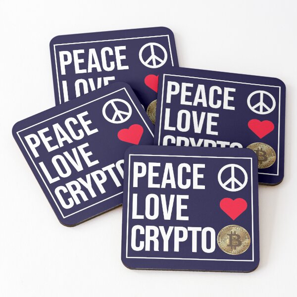 Item preview, Peace Love Crypto designed and sold by CatArtStore.