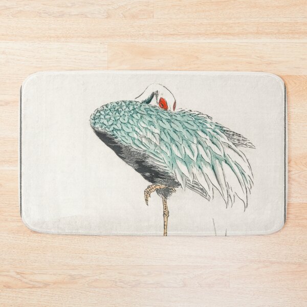 Item preview, white naped crane and new years fern illustration 42476334345 designed and sold by Bird-Lore.