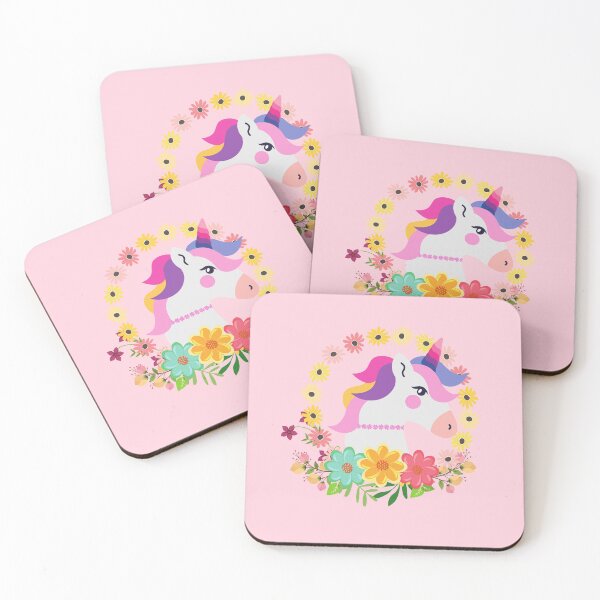 Item preview, Unicorn with Flower Circle designed and sold by leBoosh-Designs.