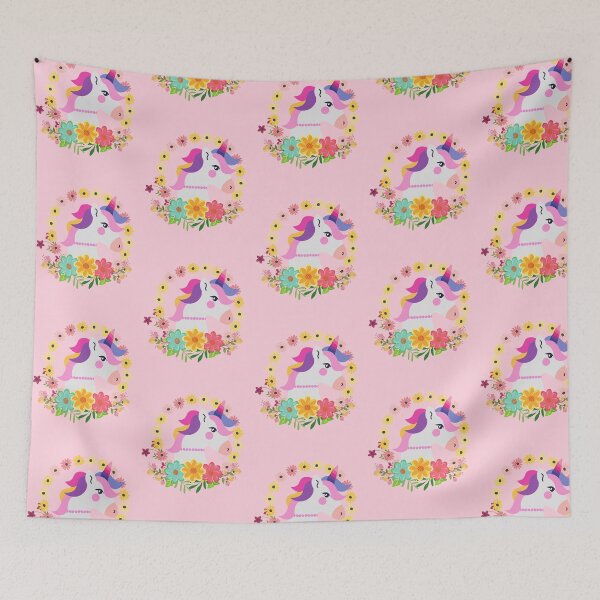 Item preview, Unicorn with Flower Circle designed and sold by leBoosh-Designs.