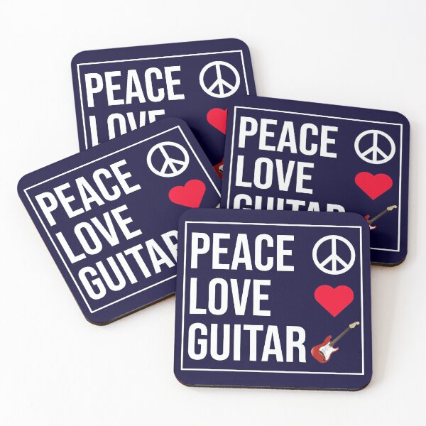 Item preview, Peace Love Guitar designed and sold by CatArtStore.