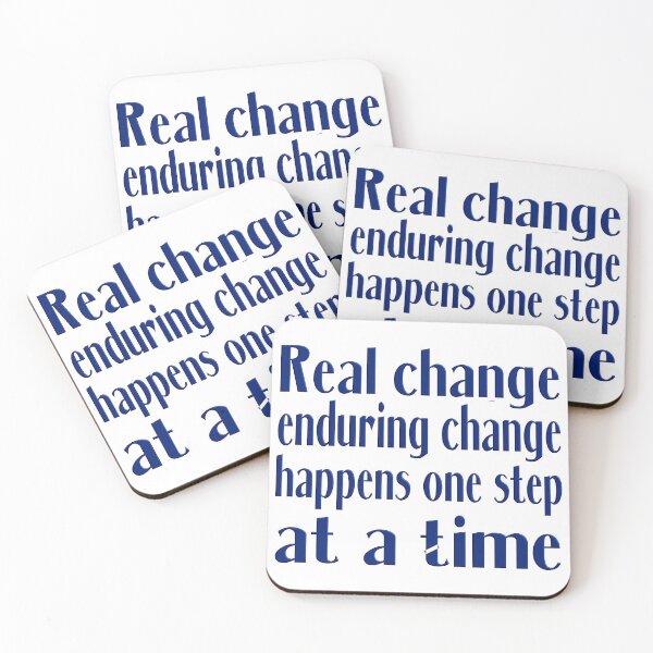 Item preview,  Real change enduring change happens one step at a time designed and sold by Ralek.