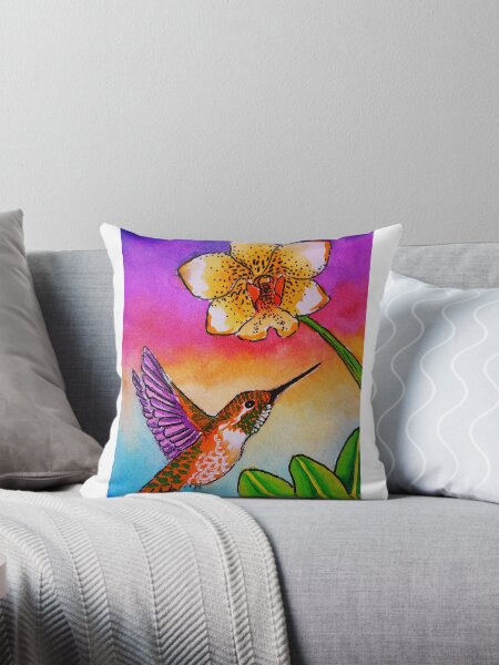 Item preview, Hummingbird and Orchid  designed and sold by AdelaReuscher.