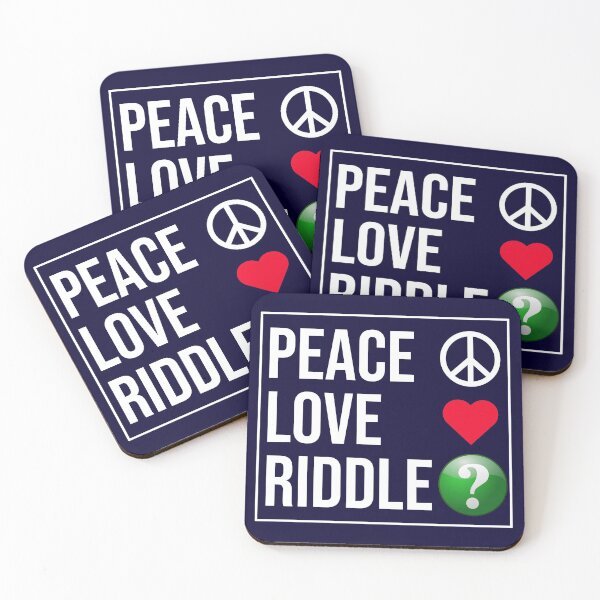 Item preview, Peace Love Riddle designed and sold by CatArtStore.