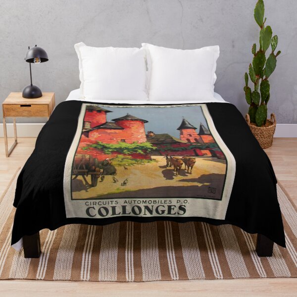 Item preview, Collonges retro poster designed and sold by CorasPosters.