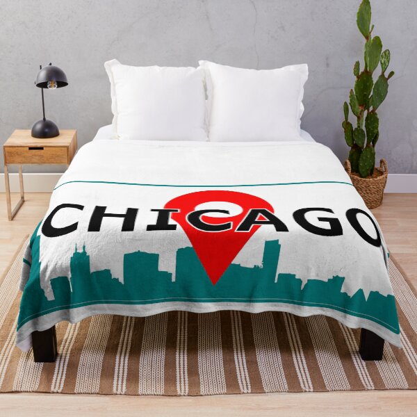Item preview, Chicago City Skyline with Location Icon designed and sold by Nxt-Lvl-Awesome.