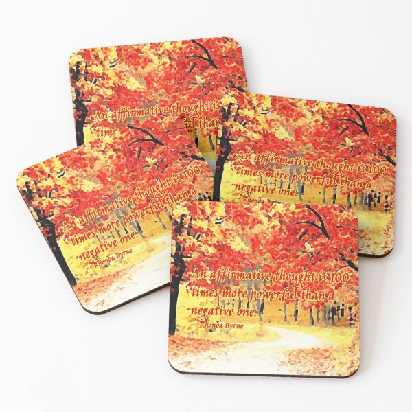 Item preview, 100 times More Powerful Affirmation Impressionist Autumn Road Painting Art designed and sold by iASunshine.