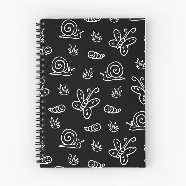 Item preview, Vector black and white butterfly snail caterpillar repeat pattern.  designed and sold by jamiesoondesign.