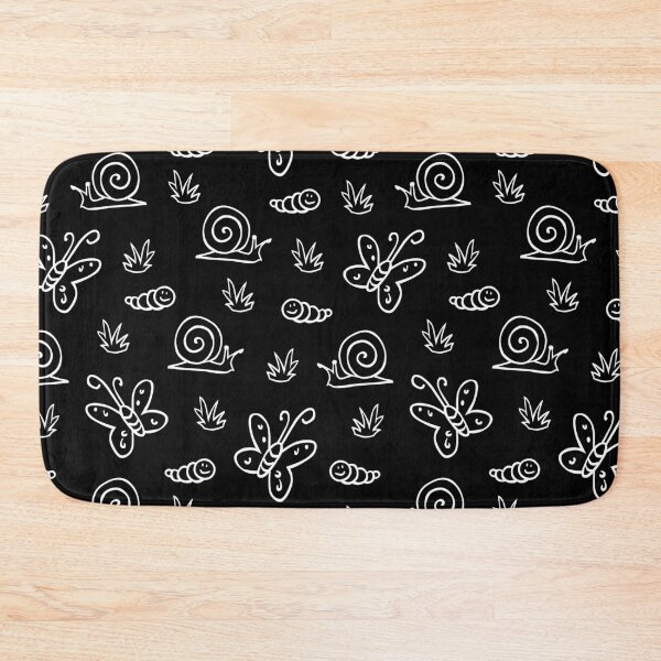 Item preview, Vector black and white butterfly snail caterpillar repeat pattern.  designed and sold by jamiesoondesign.