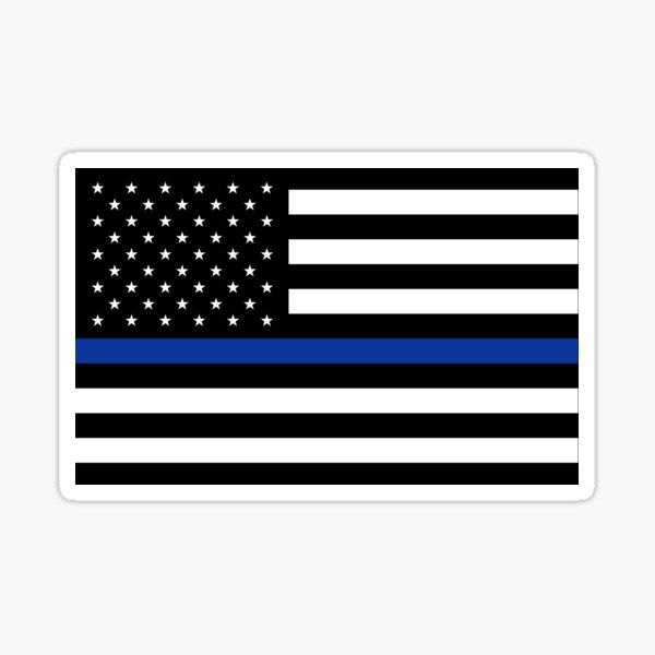 Thin Blue Line Flag Sticker