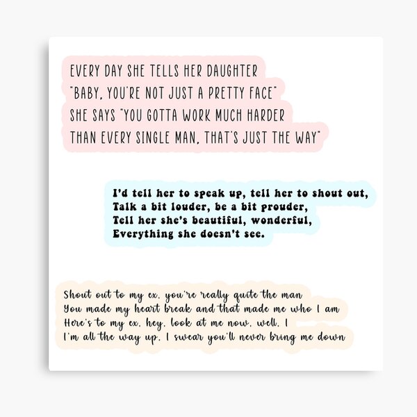 Shout Out To My Ex Lyrics Wall Art Redbubble