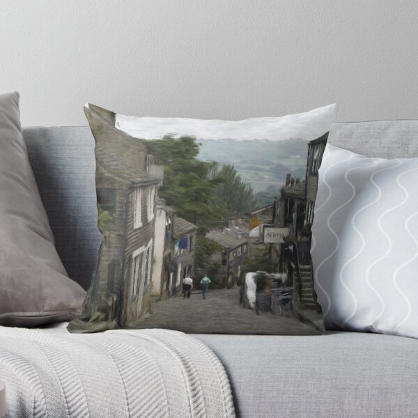 Haworth - Oil Painting Effect Throw Pillow