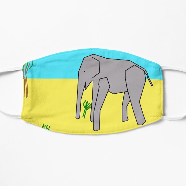 TempleOS desert elephant Flat Mask