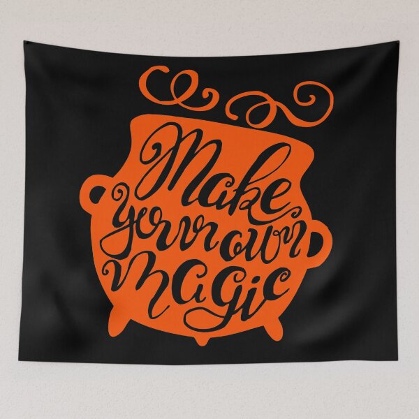 Item preview, make your own magic orange cauldron illustration designed and sold by crizzysketch.