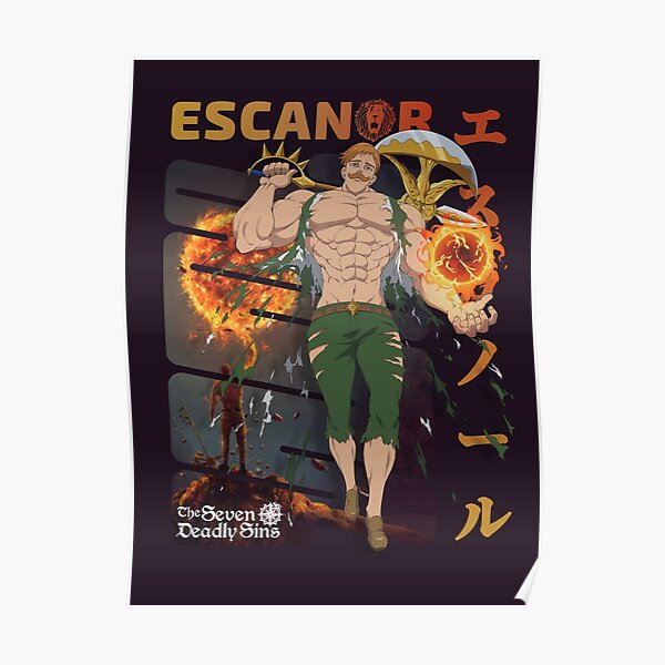 Meliodas Vs Escanor Posters Redbubble - meliodas demon mark roblox