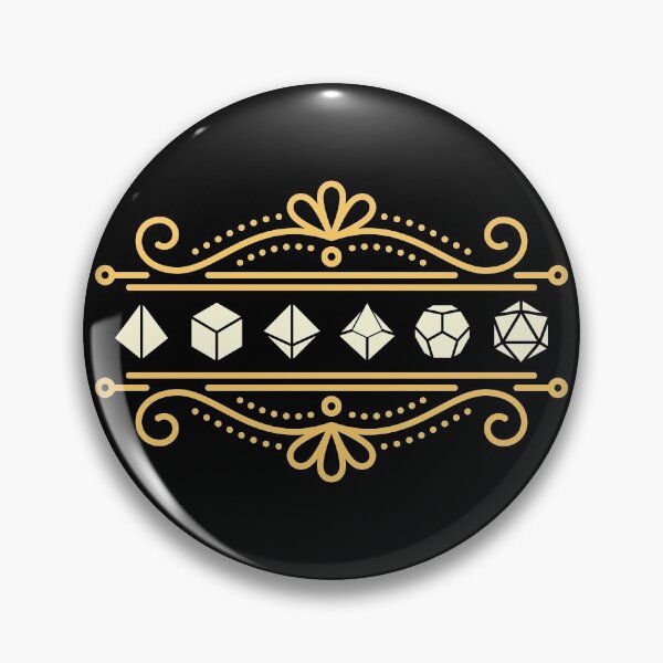 Artikelvorschau, Golden Polyhedral Dice Set viktorianische Verzierung entworfen und verkauft von pixeptional.