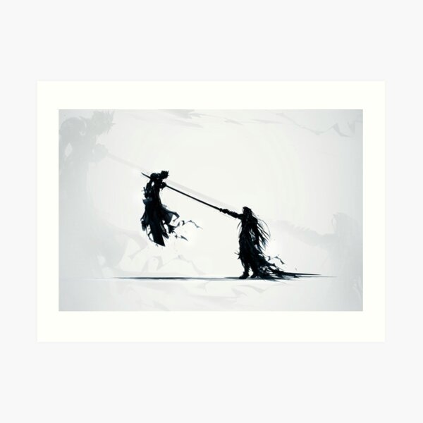 Sephirot vs Cloud Art Print