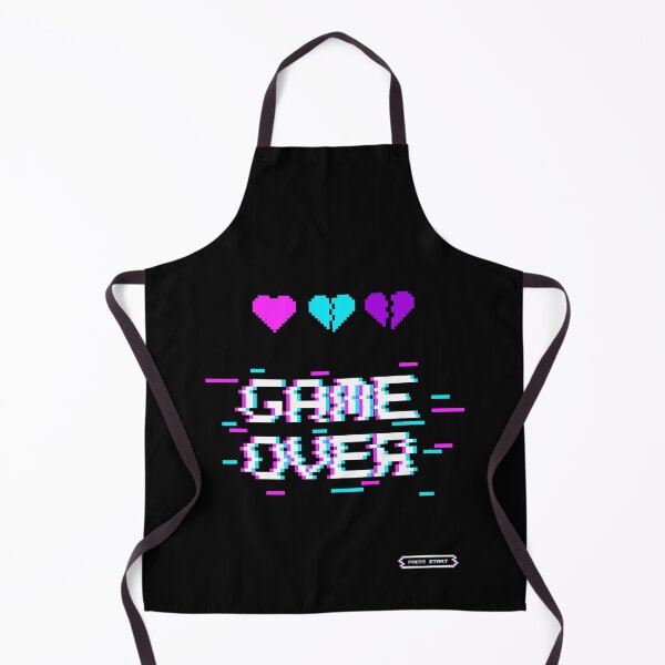 Item preview, Retro Synth Glitch Game Over Hearts Gaming 90's designed and sold by DerNerd.
