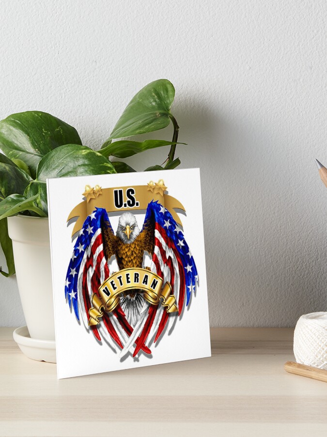 U.S. Military Veteran Eagle and Flag.  Art Board Print for Sale by AGED  Limited