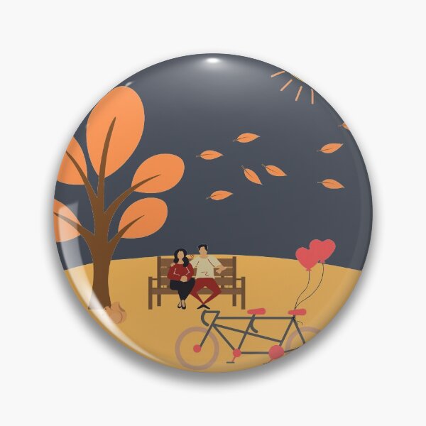 Artikelvorschau, Paar sitzt unter Herbstbaum entworfen und verkauft von CreativTEES !.