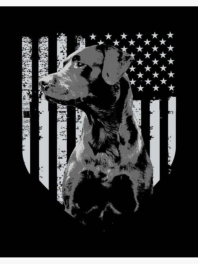 Patriotic Usa Flag Black Labrador T-Shirt For Lab Owners