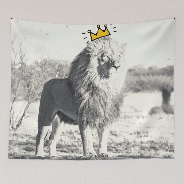 Item preview, lion with crown...KINF OF THE JUNGLE designed and sold by SpicyCherrys.