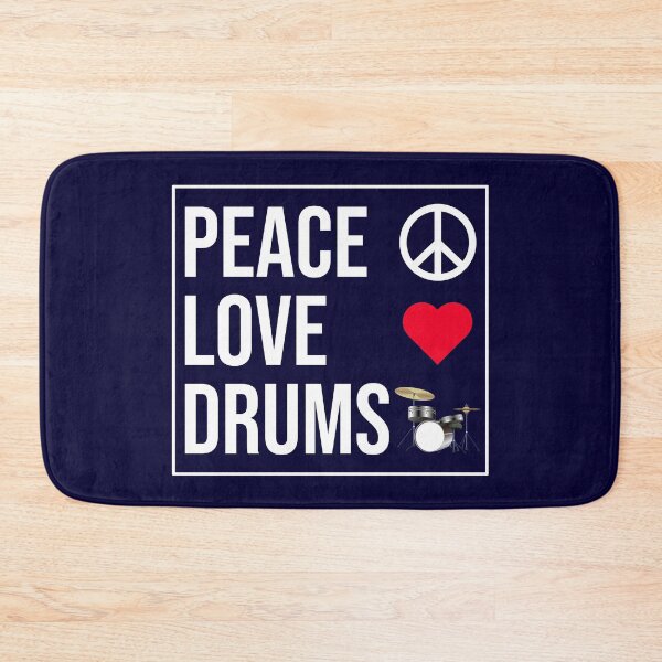 Item preview, Peace Love Drums designed and sold by CatArtStore.