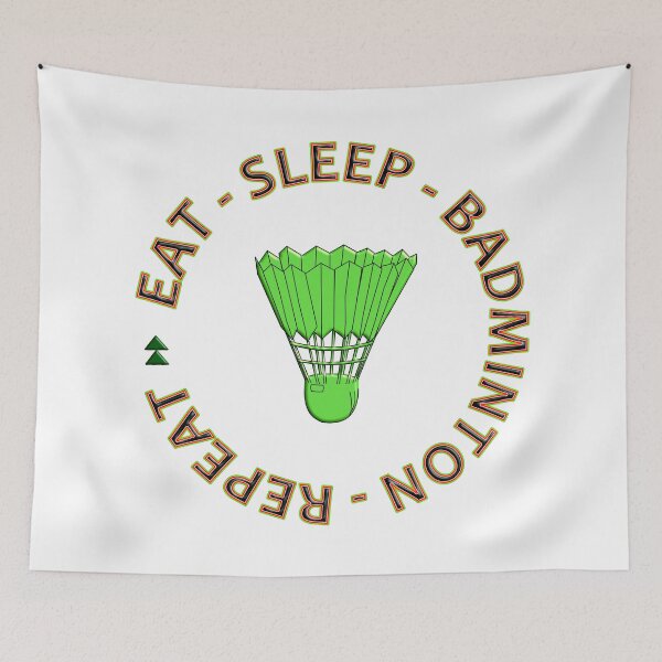 Aperçu de l'œuvre MANGER DORMIR BADMINTON RÉPÉTER créée et vendue par Ralek.