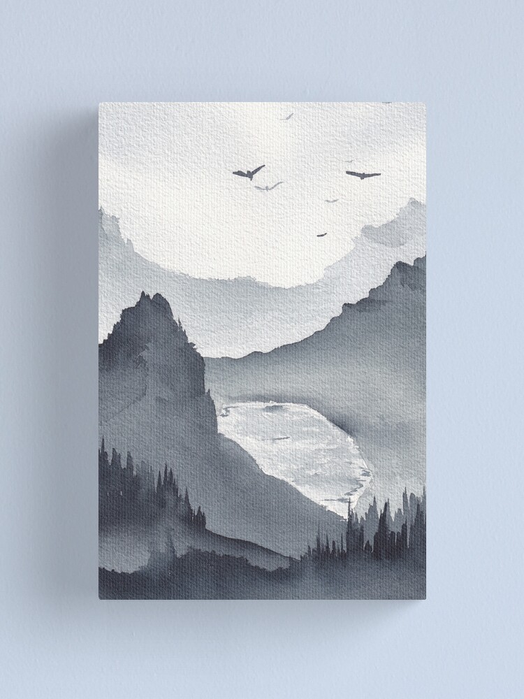 Mountain Landscape Sketch - Art Print or Canvas
