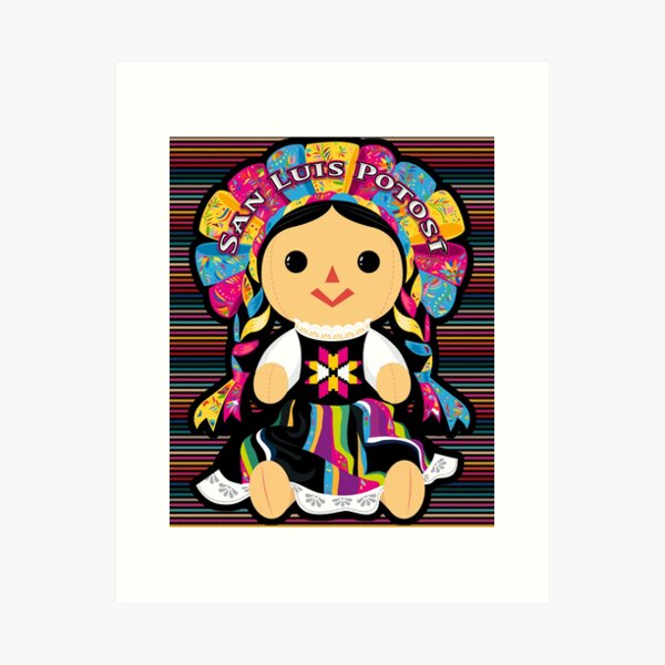 Aperçu de l'œuvre San Luis Potosi, Monita Muneca Maria de Trapo Mexicana créée et vendue par Fr33m4n1111.