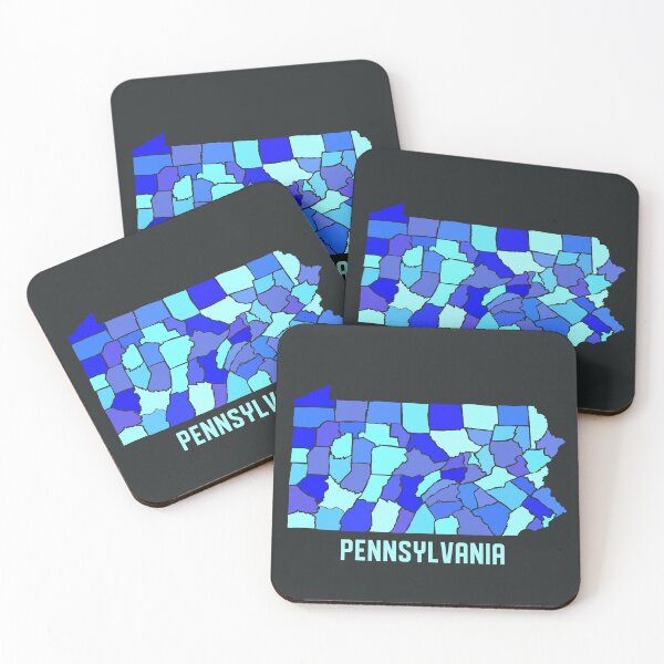 Item preview, Blue Pennsylvania County Map Design designed and sold by Chubuter.