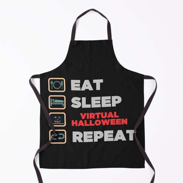 Item preview, EAT SLEEP VIRTUAL HALLOWEEN REPEAT - Funny Halloween Icon And Text designed and sold by leo121687.