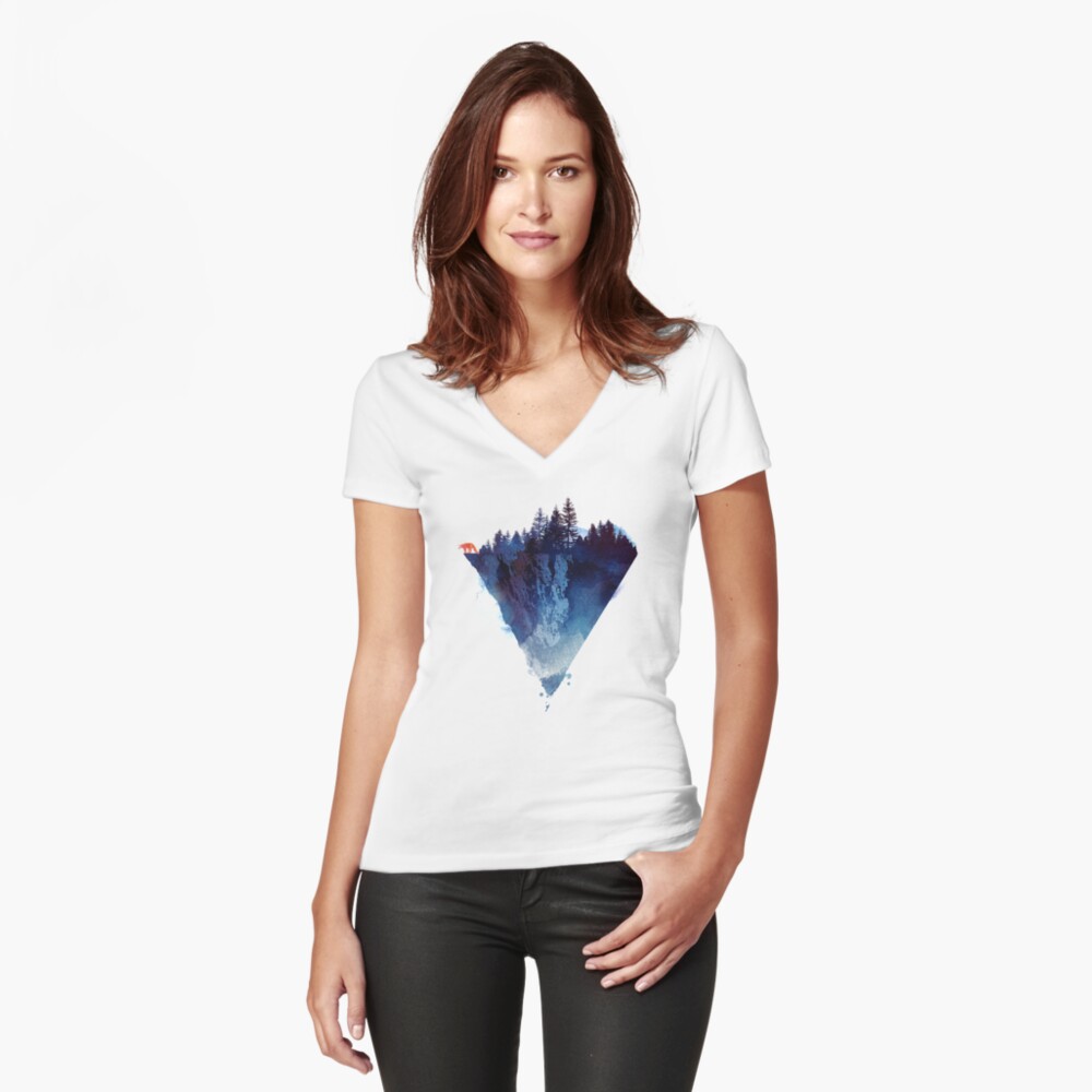 Item preview, Fitted V-Neck T-Shirt designed and sold by robertfarkas.