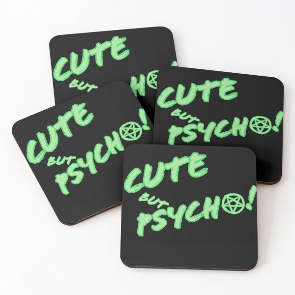 Item preview, Cute But Psycho Green Halloween Version with Pentagram Gothic Alternative  designed and sold by Funtimedesign.
