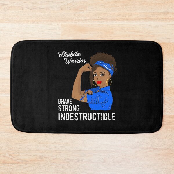 Item preview, Diabetes Warrior Indestructible t1d t2d Black Girl Awareness designed and sold by ZNOVANNA.