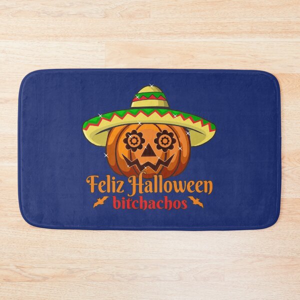 Item preview, Feliz Halloween Bitchachos Mexican Pumpkin in Sombrero Funny Spanish Gifts designed and sold by alenaz.