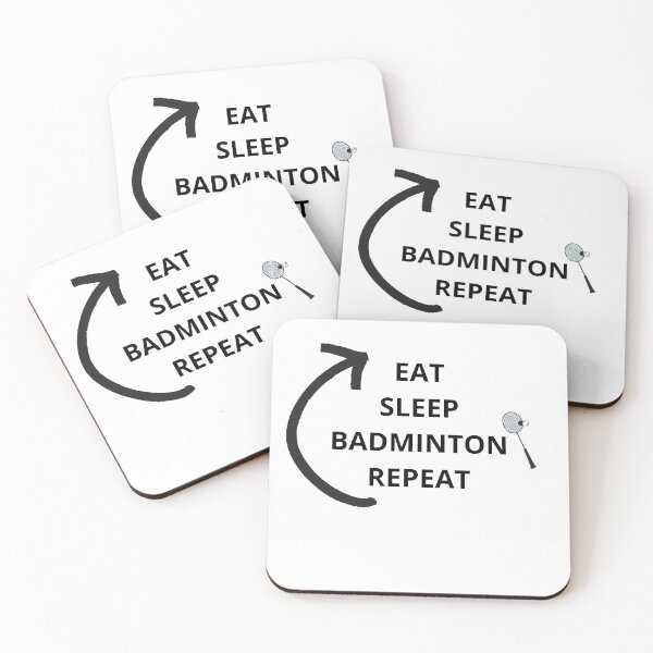 Item preview, Eat Sleep Badminton Repeat  designed and sold by ArtbyCharmante.