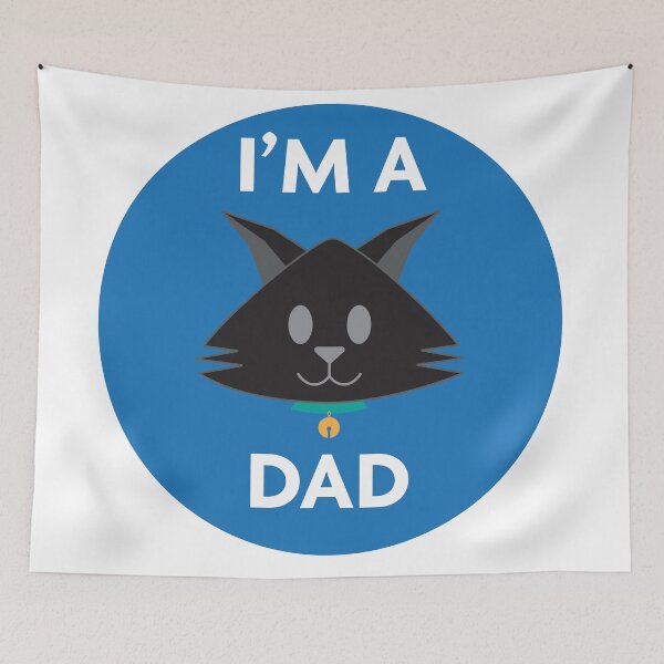 Item preview, I'm a cat dad (black cat) designed and sold by graphicsbuddy.
