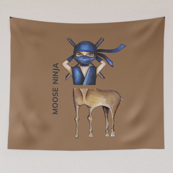 Item preview, MOOSE NINJA by FrankenDuo mocha brown designed and sold by FrankenDuo.