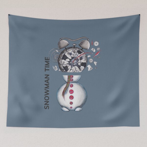 Item preview, SNOWMAN TIME by FrankenDuo steel blue designed and sold by FrankenDuo.