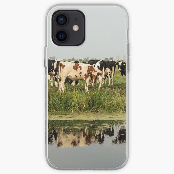 Cows and their reflective image iPhone Soft Case
