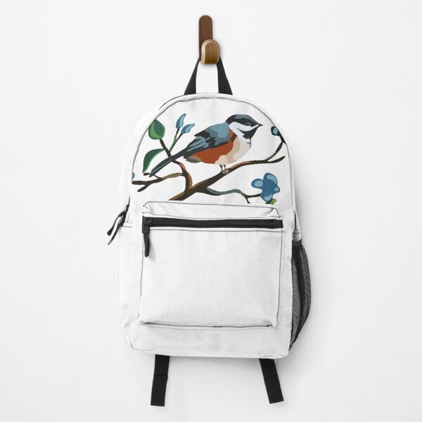 Item preview, Bird Illustrations: Chickadee bird on branch designed and sold by ChriseryMerch.