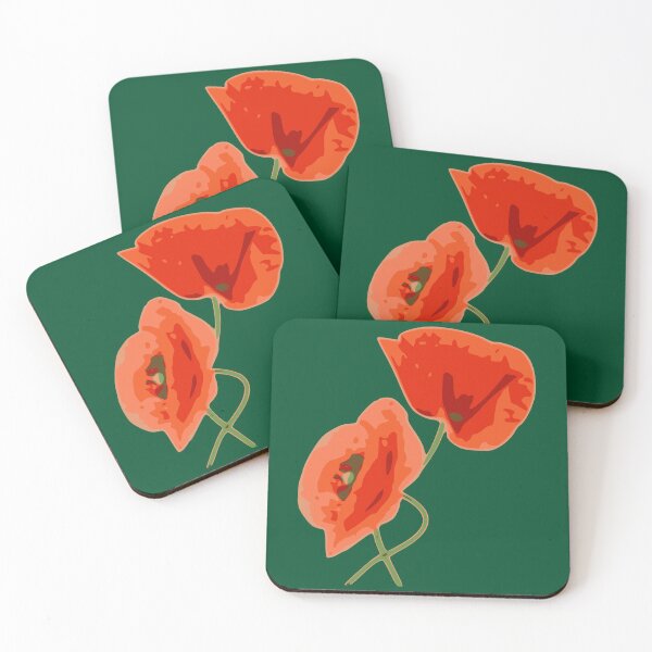 Item preview, Minimalist Remembrance Day red green poppy watercolor palette dainty edition designed and sold by Deegital18.