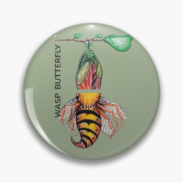 Item preview, WASP BUTTERFLY by FrankenDuo sage green designed and sold by FrankenDuo.