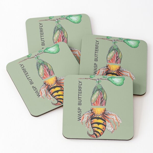 Item preview, WASP BUTTERFLY by FrankenDuo sage green designed and sold by FrankenDuo.